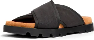 Camper Brutus Sandal K201637, Women's X-Strap Sandal, Black 001, 7.5