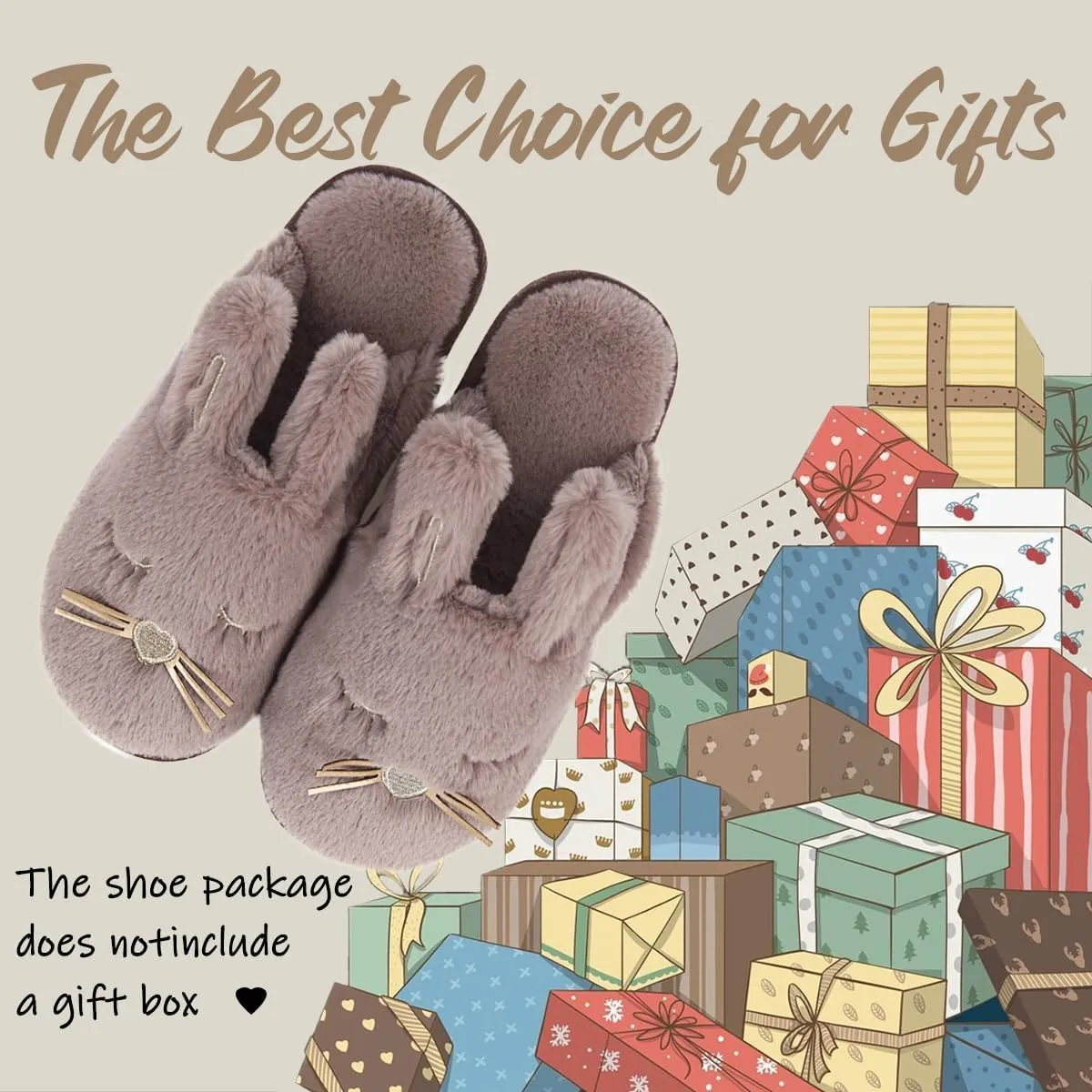 Caramella Bubble Bunny Slippers for Women Fuzzy Cute Animal Memory Foam House Rabbit Slippers Indoor Outdoor