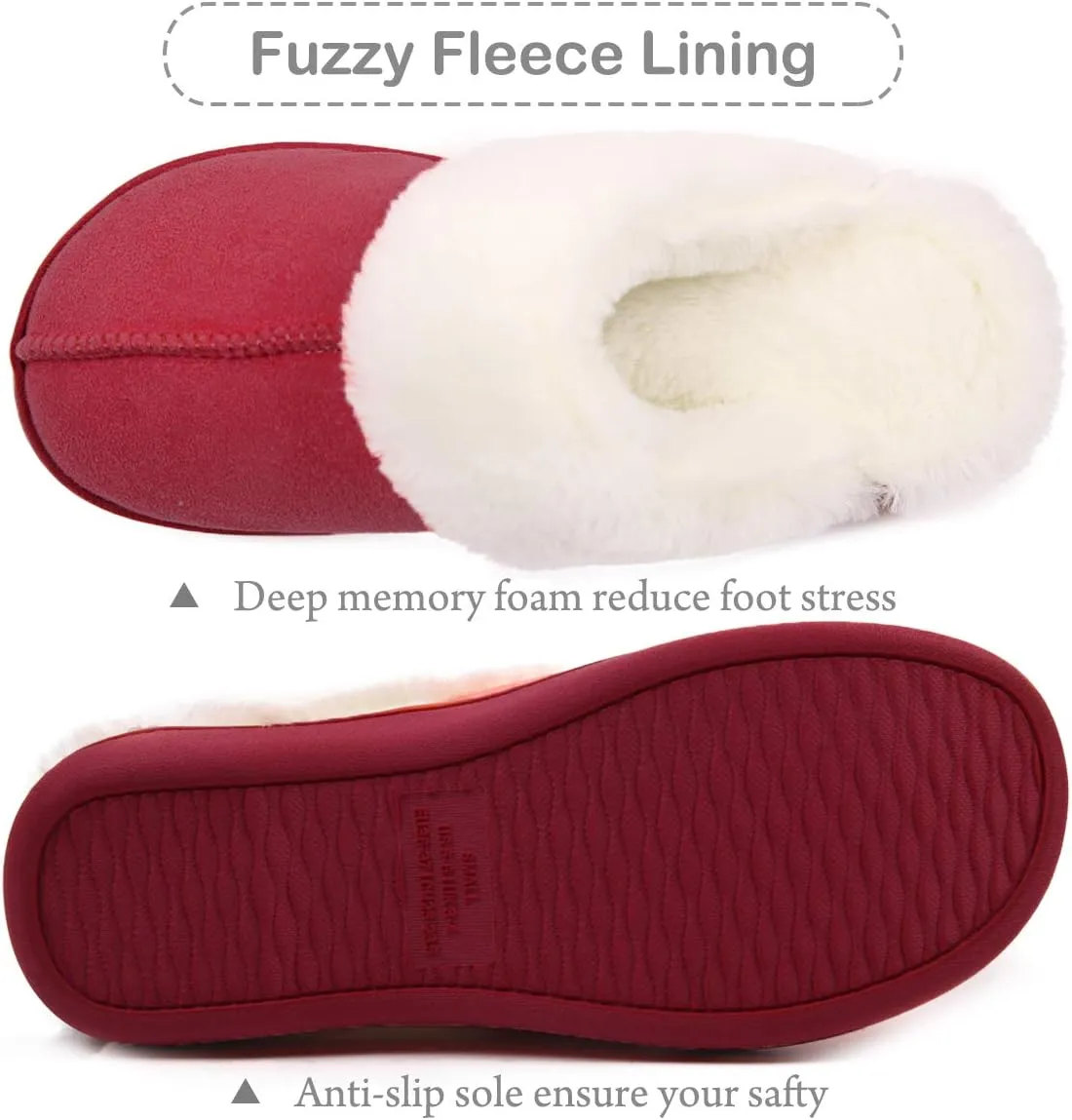 Caramella Bubble Women Slippers House Shoes : Fuzzy Fur Memory Foam Non Slip Slipper - Indoor Outdoor Ladies Maternity Home Slide