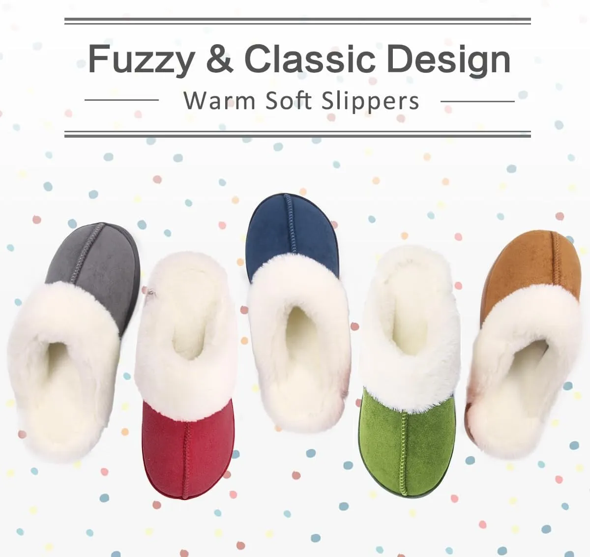 Caramella Bubble Women Slippers House Shoes : Fuzzy Fur Memory Foam Non Slip Slipper - Indoor Outdoor Ladies Maternity Home Slide