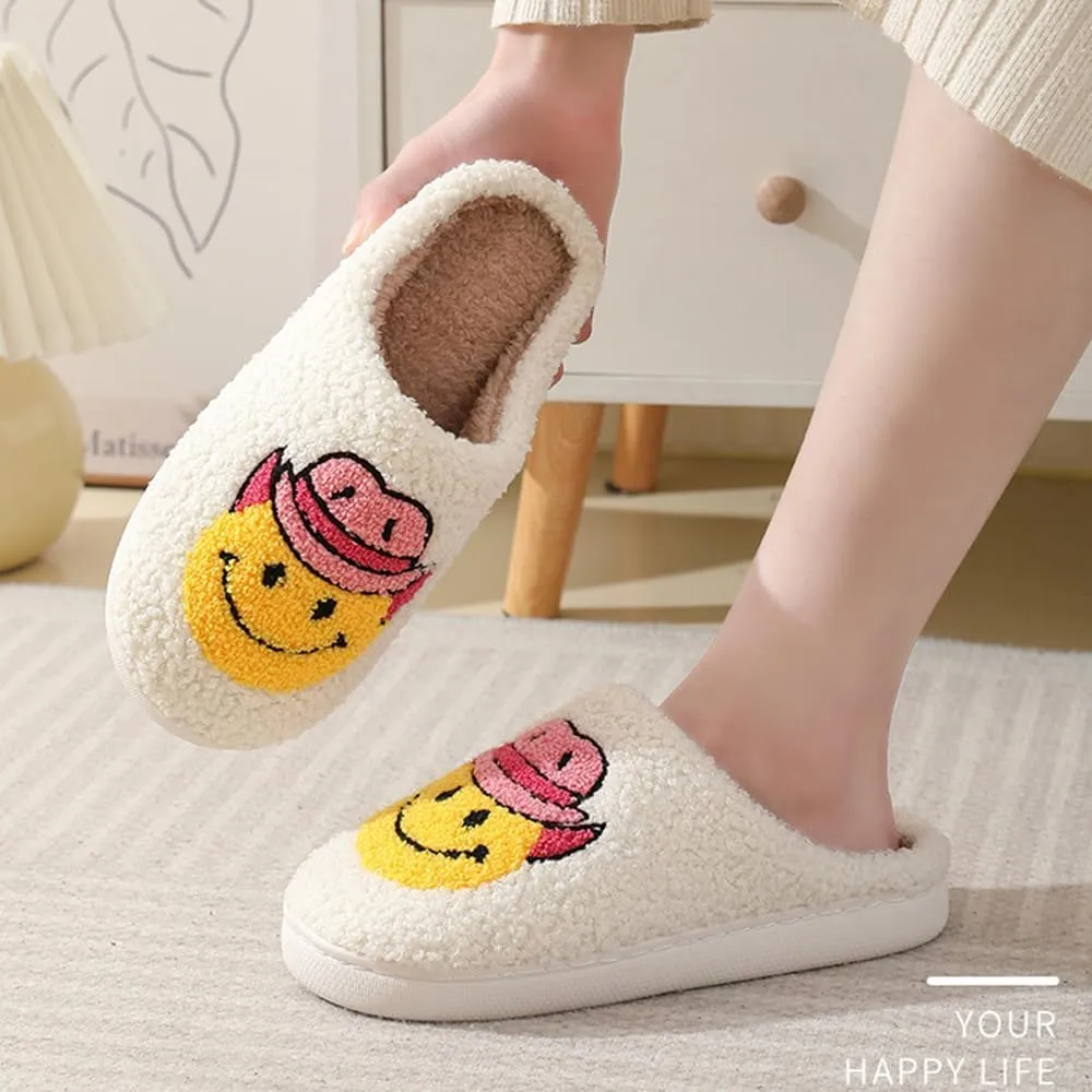 Cartoon Slippers for Womens Mens Cute Cozy Plush Warm Slip-on House Shoes for Indoor and Outdoor Meet Me at Midnight Strawberry Mushroom Evil Eyes Love Heart Slippers