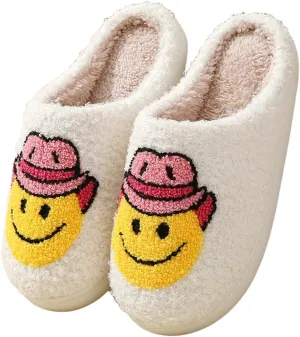 Cartoon Slippers for Womens Mens Cute Cozy Plush Warm Slip-on House Shoes for Indoor and Outdoor Meet Me at Midnight Strawberry Mushroom Evil Eyes Love Heart Slippers