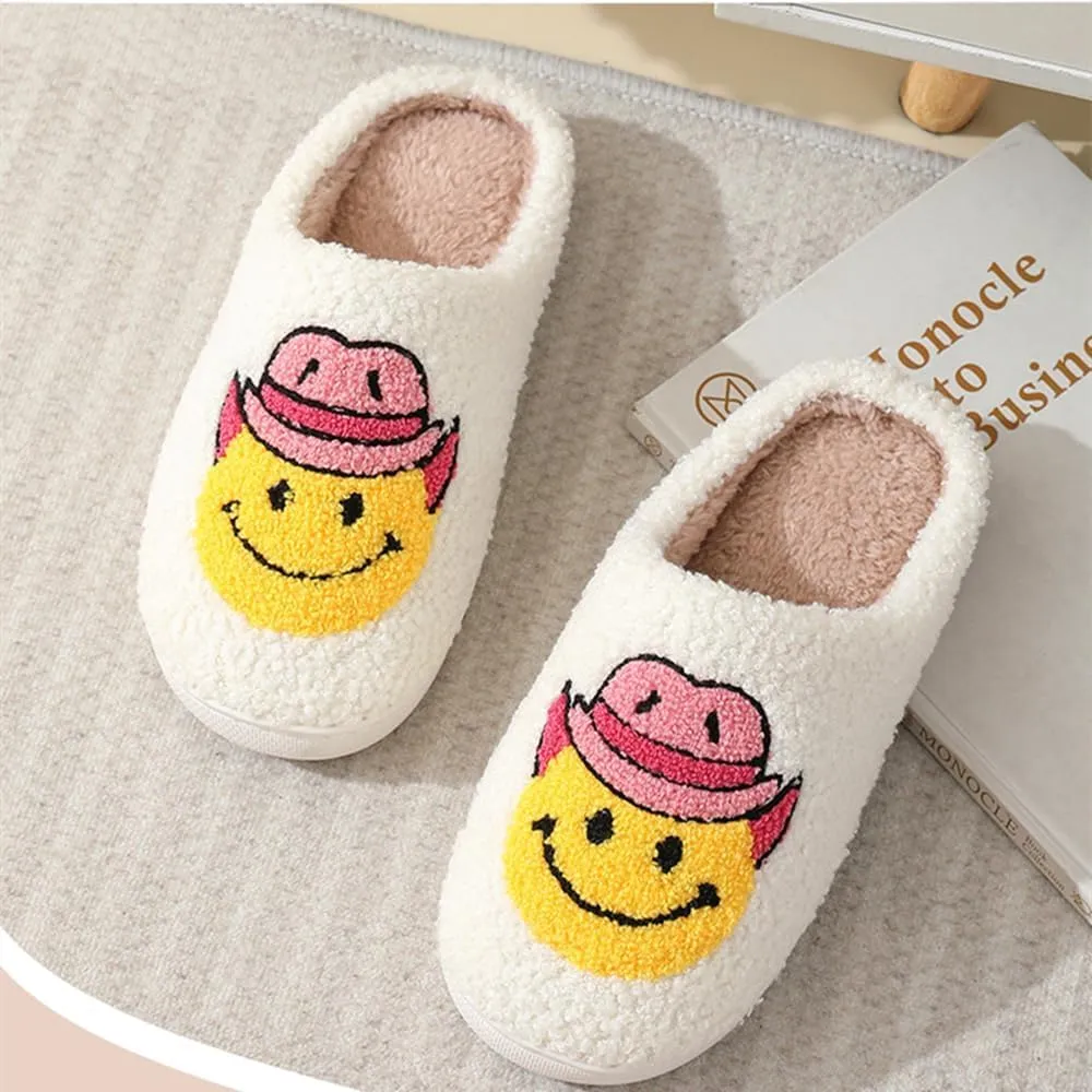 Cartoon Slippers for Womens Mens Cute Cozy Plush Warm Slip-on House Shoes for Indoor and Outdoor Meet Me at Midnight Strawberry Mushroom Evil Eyes Love Heart Slippers