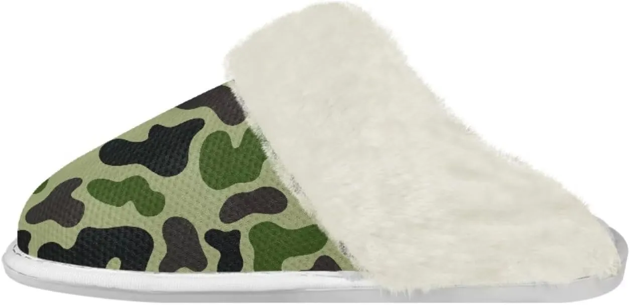 chaqlin Fuzzy Plush Slipper with Fur Edge Unisex's Bedroom House Cozy Soft Memory Foam Slippers Winter Warm Anti Slip Thick Sole Slippers Casual Outdoor Indoor