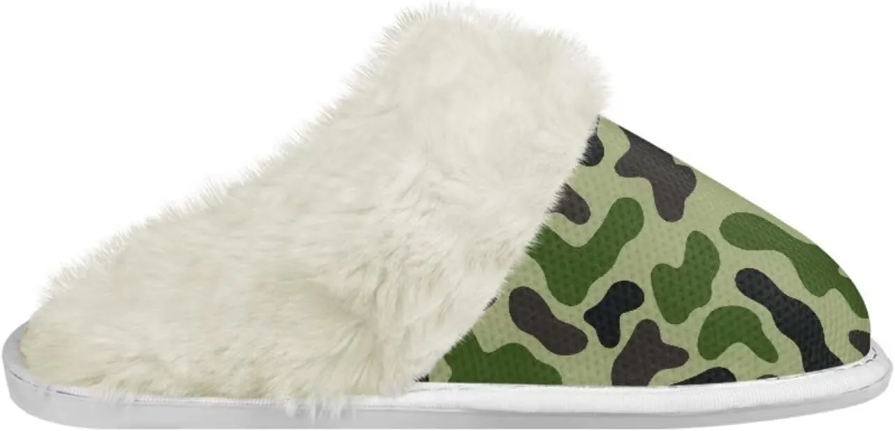 chaqlin Fuzzy Plush Slipper with Fur Edge Unisex's Bedroom House Cozy Soft Memory Foam Slippers Winter Warm Anti Slip Thick Sole Slippers Casual Outdoor Indoor