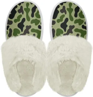 chaqlin Fuzzy Plush Slipper with Fur Edge Unisex's Bedroom House Cozy Soft Memory Foam Slippers Winter Warm Anti Slip Thick Sole Slippers Casual Outdoor Indoor