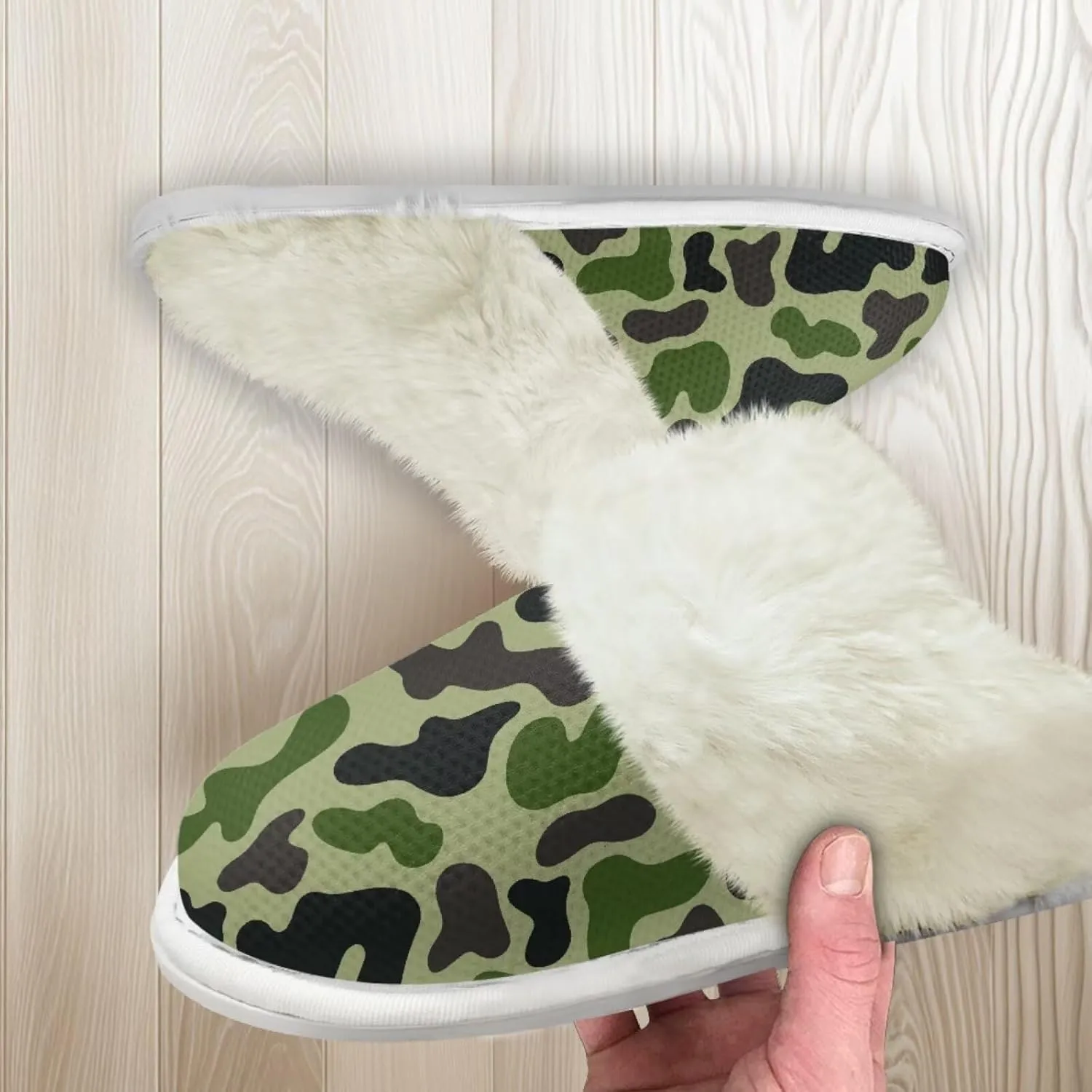 chaqlin Fuzzy Plush Slipper with Fur Edge Unisex's Bedroom House Cozy Soft Memory Foam Slippers Winter Warm Anti Slip Thick Sole Slippers Casual Outdoor Indoor