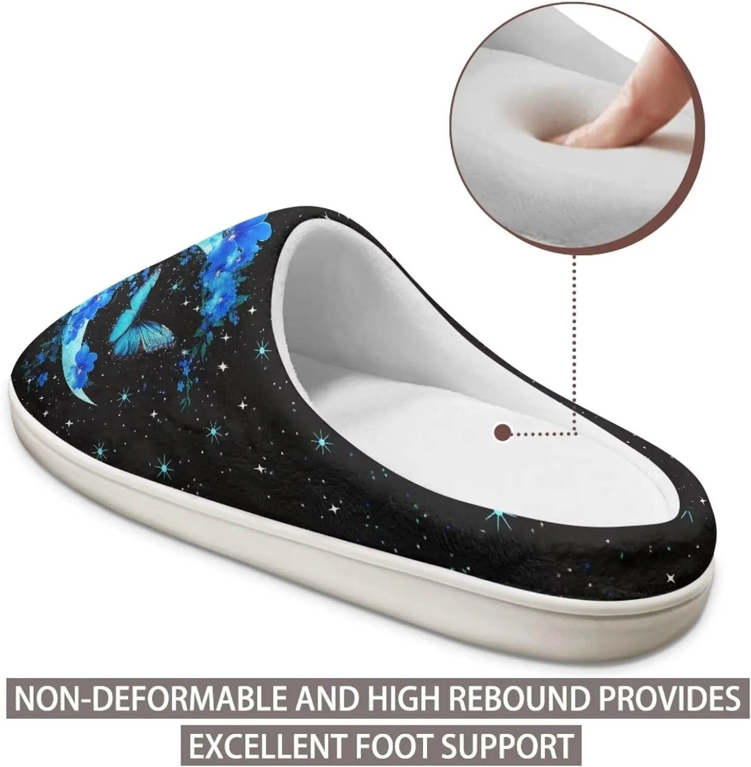 chaqlin House Slipper Universe Fuzzy Sandals for Men Women Furry Bedroom Anti Skid Thick Sole Slippers Casual Outdoor Shoes