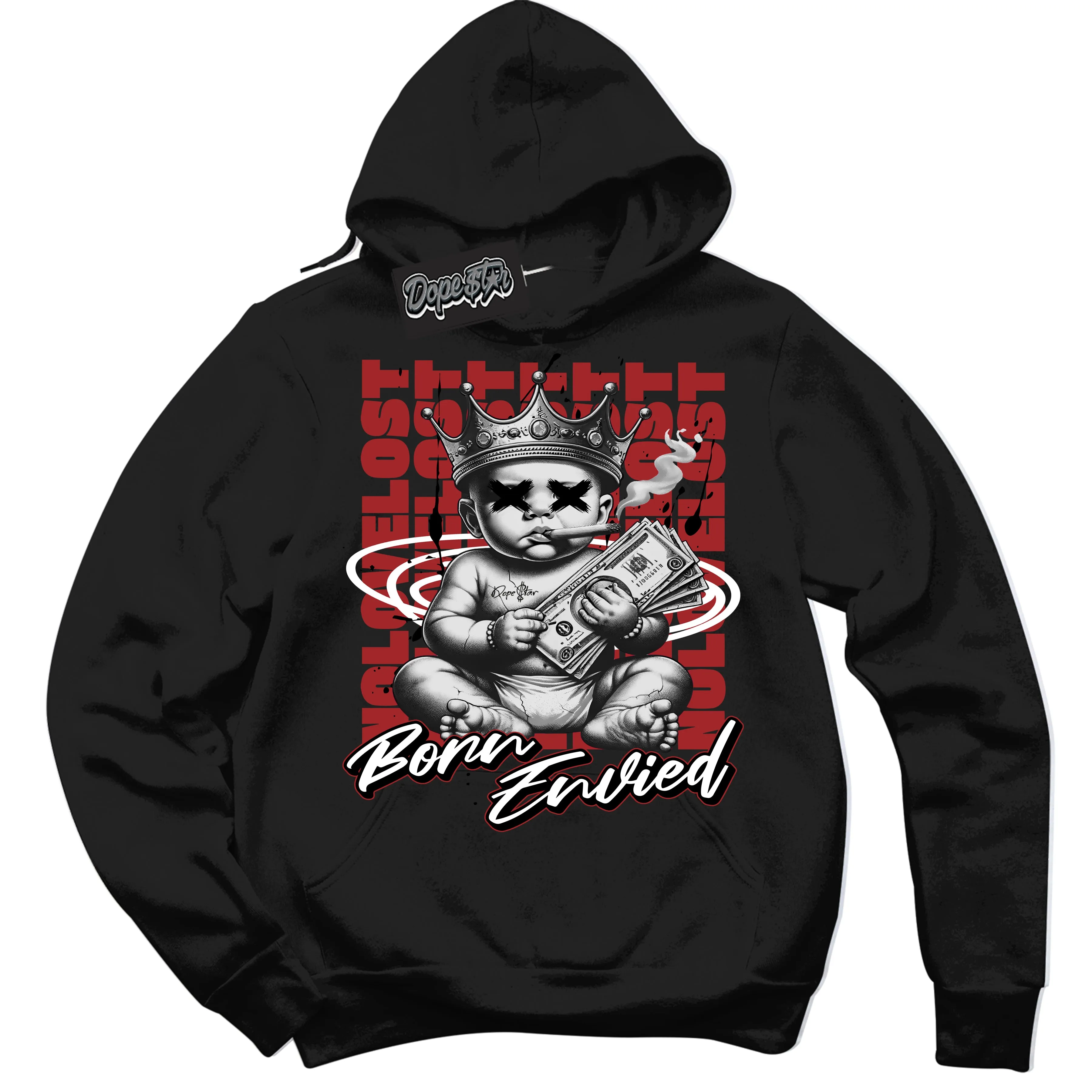 Cherry 12s Sneaker Hoodie Born Envied Graphic