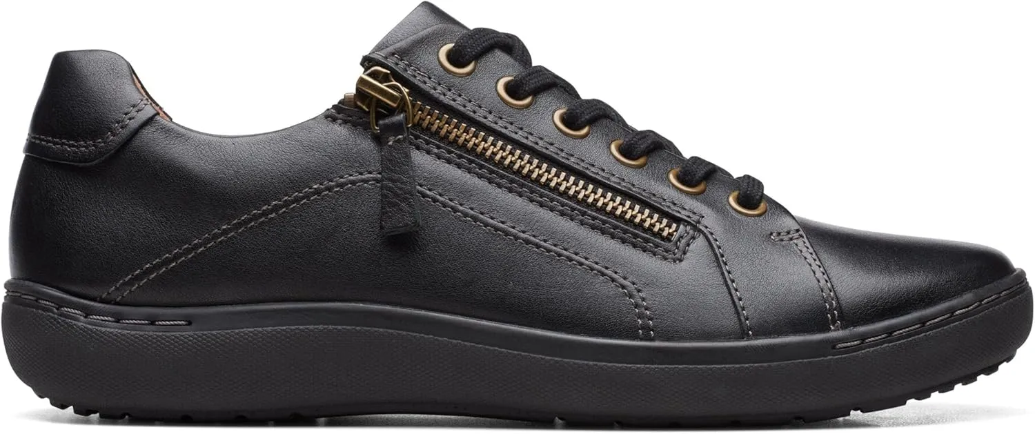 Clarks Women's Nalle Lace Trainers, black, 10.5