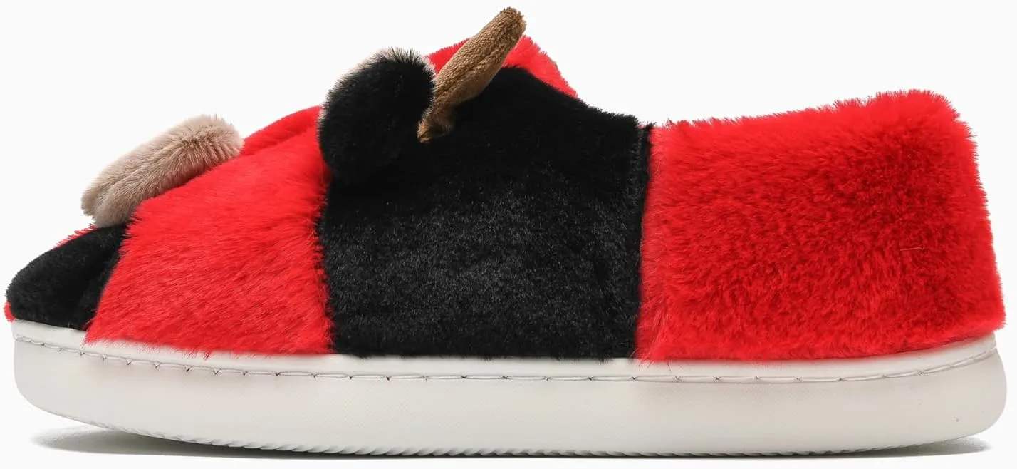 Cow Slippers for Women and Men, Fluffy Cute Cozy Cartoon Cow Cotton House Slipper Womens Milky Cows Animal Preppy Funny Furry Kawaii Bedroom Pillow Cloud Slippers for Women Indoor and Outdoor