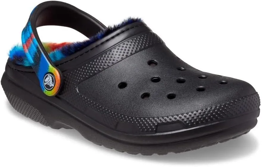 Crocs Classic Lined Camo Graphic Clog Shoe, Camo/Black, 6 US Women / 4 US Men M US