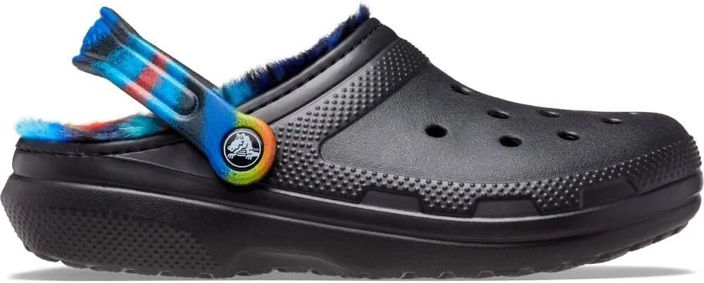 Crocs Classic Lined Camo Graphic Clog Shoe, Camo/Black, 6 US Women / 4 US Men M US