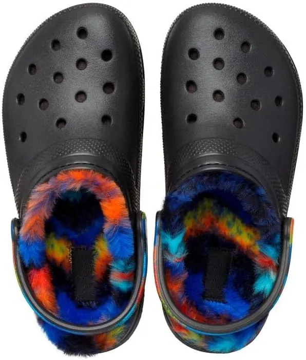 Crocs Classic Lined Camo Graphic Clog Shoe, Camo/Black, 6 US Women / 4 US Men M US