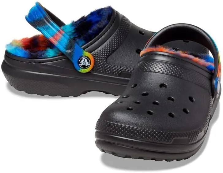 Crocs Classic Lined Camo Graphic Clog Shoe, Camo/Black, 6 US Women / 4 US Men M US
