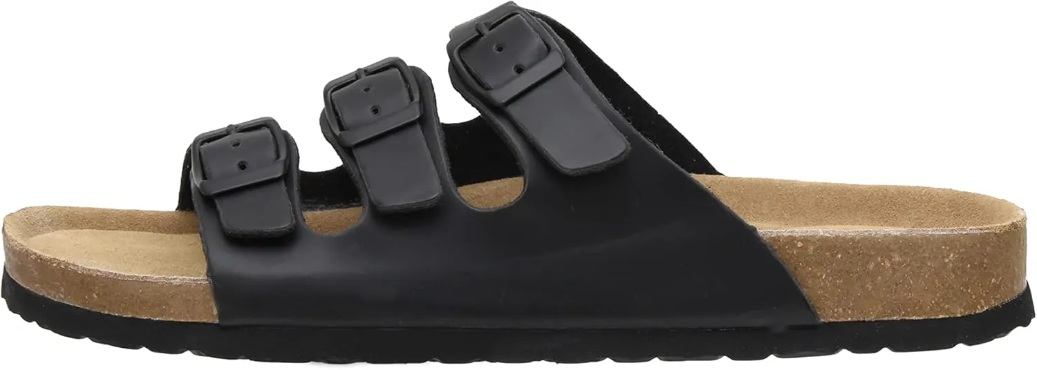 CUSHIONAIRE Men's Lela-M Cork Footbed Sandal with  Comfort