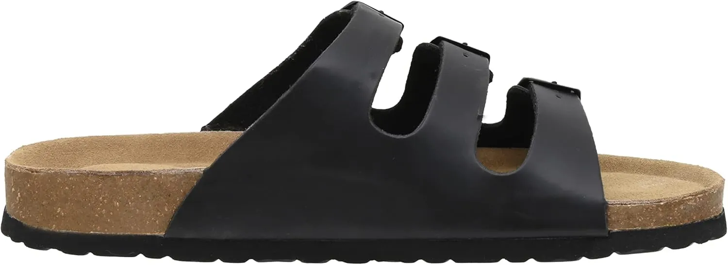 CUSHIONAIRE Men's Lela-M Cork Footbed Sandal with  Comfort