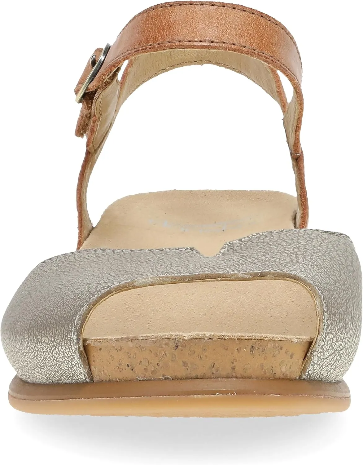 Dansko Cass Peep-Toe Wedge Sandal for Women -Low Profile Wedge with Arch Support, Adjustable Fit for Walking Comfort