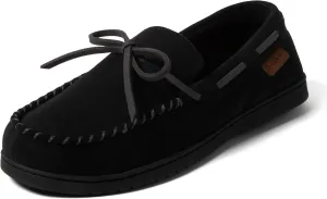 Dearfoams Gifts for Men, Dad, Brother, Husband - Men's Moccasin Slippers - Breathable Memory Foam Toby Men's Slipper
