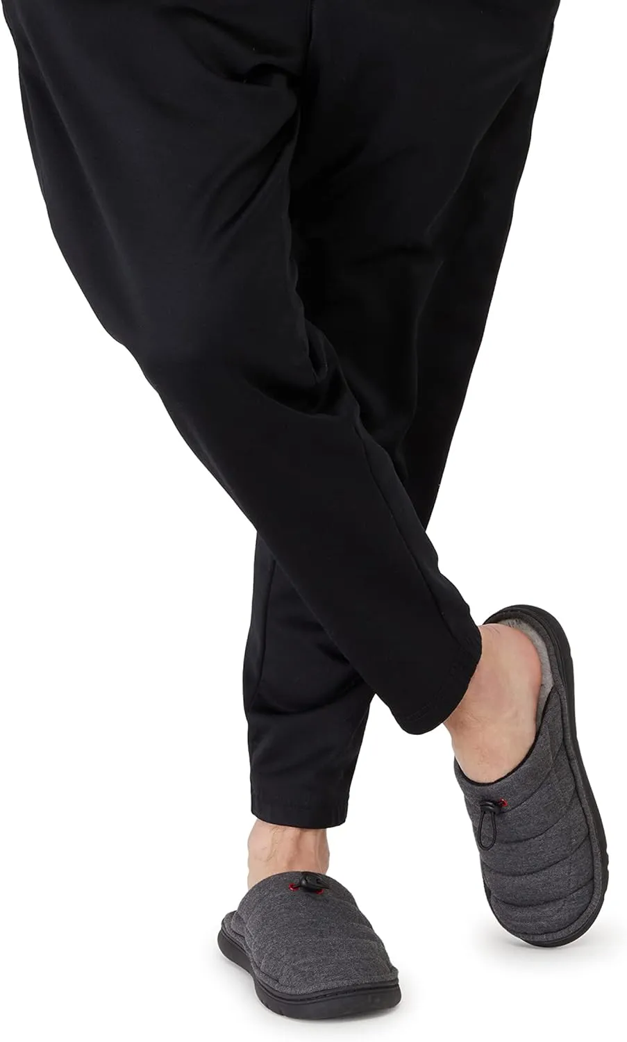 Dearfoams Men's Austin Quilted Memory Foam Sweatshirt Scuff Slipper