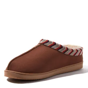 Dearfoams Men's Warner Indoor/Outdoor Memory Foam Comfort Clog Slipper, Potting Soil, 11-12
