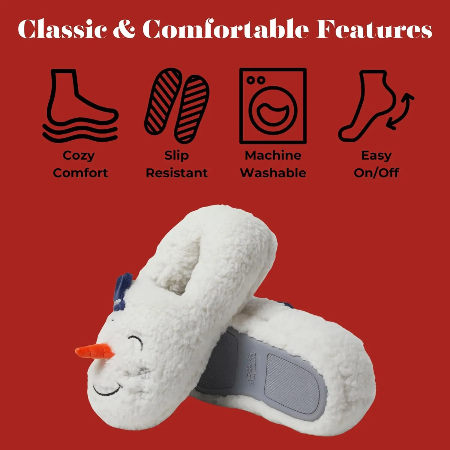 Dearfoams Unisex-Adult Matching Family Holiday Christmas Reindeer & Turkey Scuff Slipper
