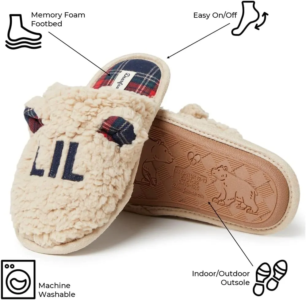 Dearfoams Unisex-Child Easter Basket Stuffers Gifts for Kids Toddler Lil Baby Bear Slipper
