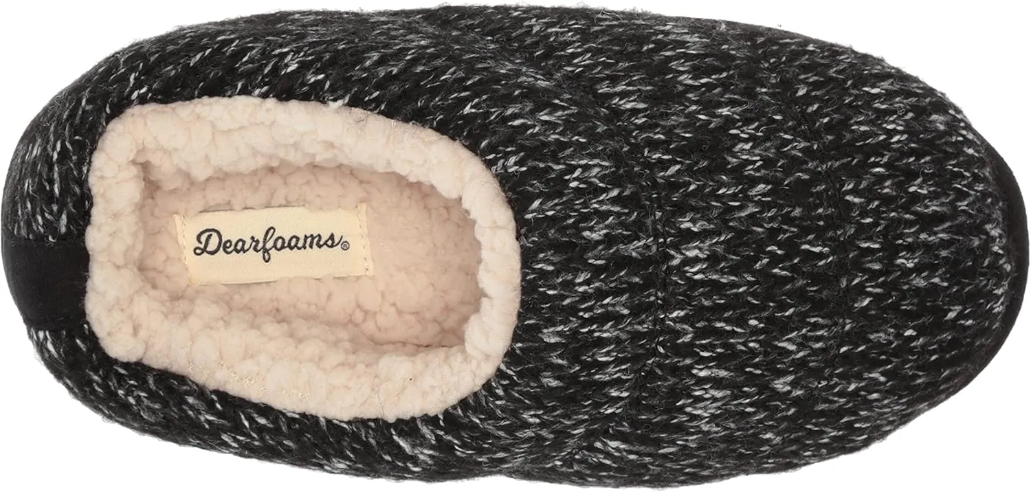 Dearfoams Women's Alicia Ragg Knit Clog Slipper