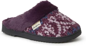 Dearfoams Women's Allison Chenille Fairisle Scuff Slipper