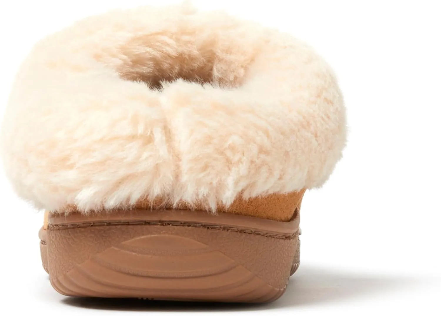 Dearfoams Women's Atley Indoor/Outdoor Fuzzy Memory Foam Clog Slipper