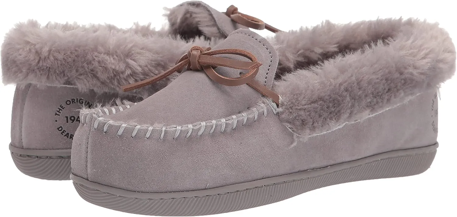 Dearfoams Women's Bethany Genuine Suede Moccasin Slipper