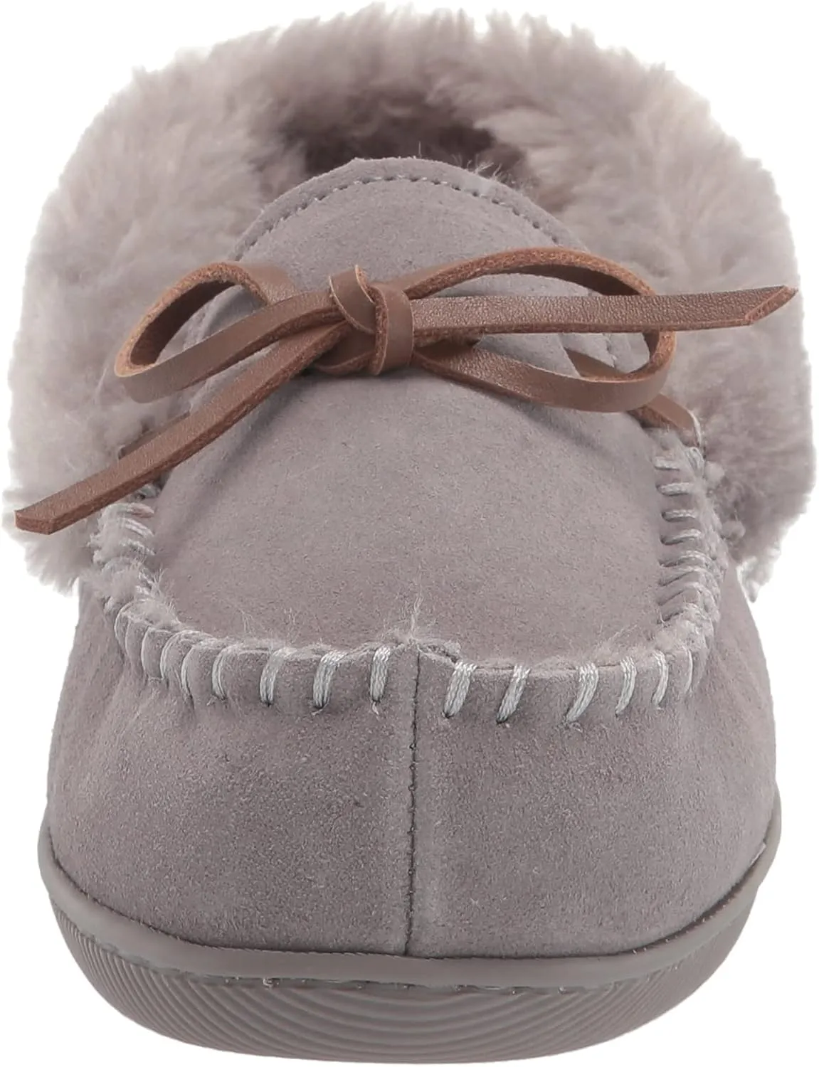 Dearfoams Women's Bethany Genuine Suede Moccasin Slipper