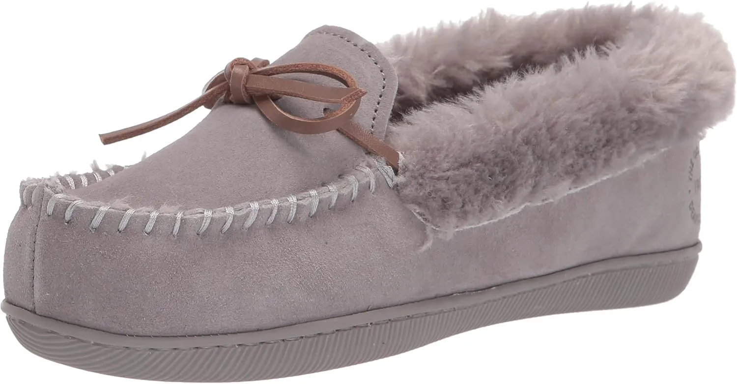 Dearfoams Women's Bethany Genuine Suede Moccasin Slipper