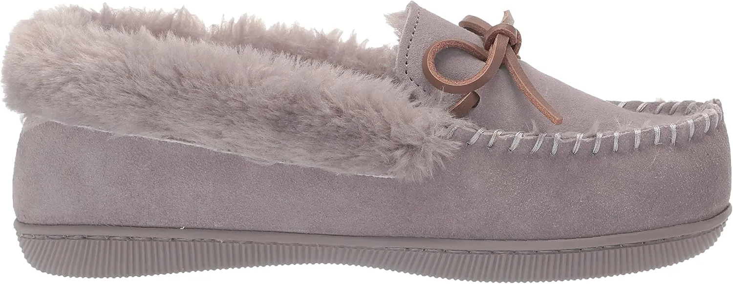 Dearfoams Women's Bethany Genuine Suede Moccasin Slipper