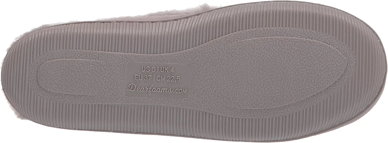 Dearfoams Women's Bethany Genuine Suede Moccasin Slipper
