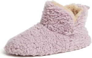 Dearfoams Women's Chelsea Faux Fuzzy Sherpa Indoor House Bootie Slipper