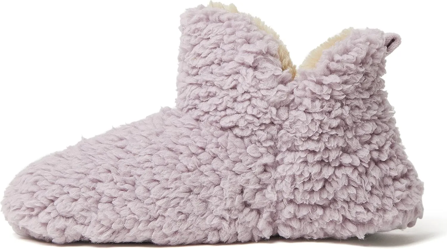 Dearfoams Women's Chelsea Faux Fuzzy Sherpa Indoor House Bootie Slipper