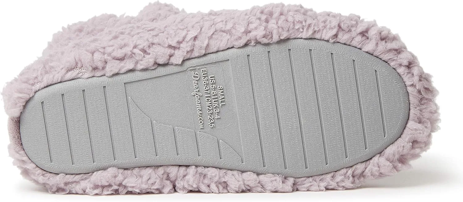 Dearfoams Women's Chelsea Faux Fuzzy Sherpa Indoor House Bootie Slipper