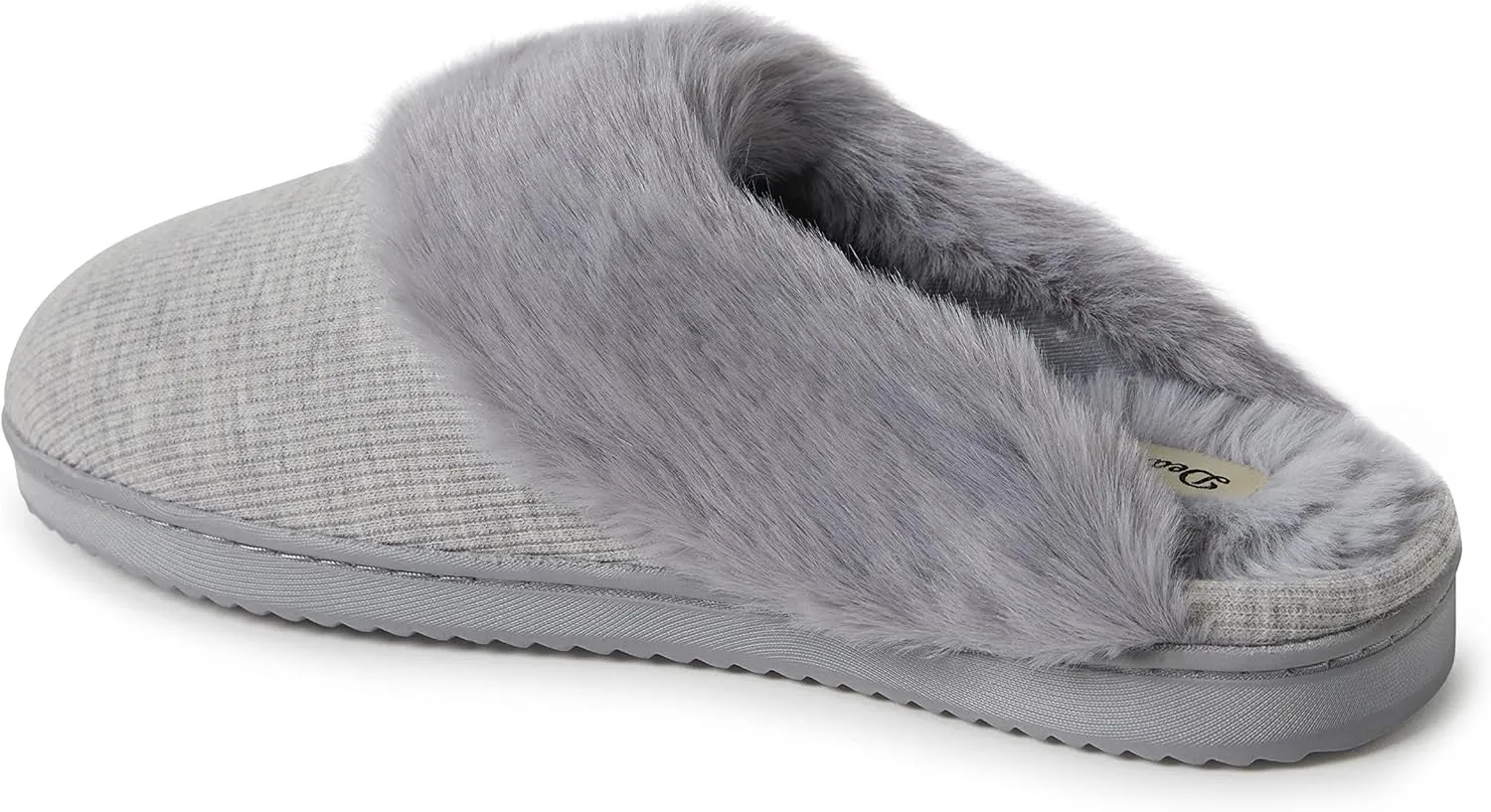 Dearfoams Women's Dahlia Rib Knit Scuff Slipper
