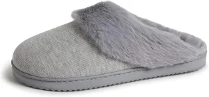 Dearfoams Women's Dahlia Rib Knit Scuff Slipper