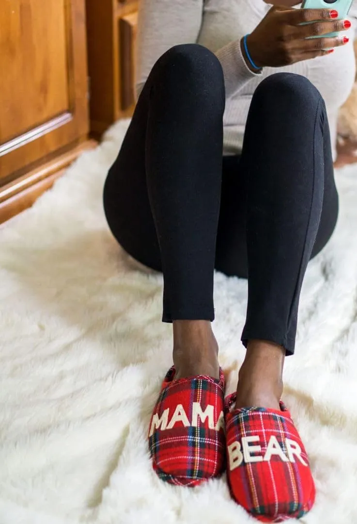 Dearfoams Women's Gifts for Mom Cute Cozy Mothers Day Mama Bear Slipper
