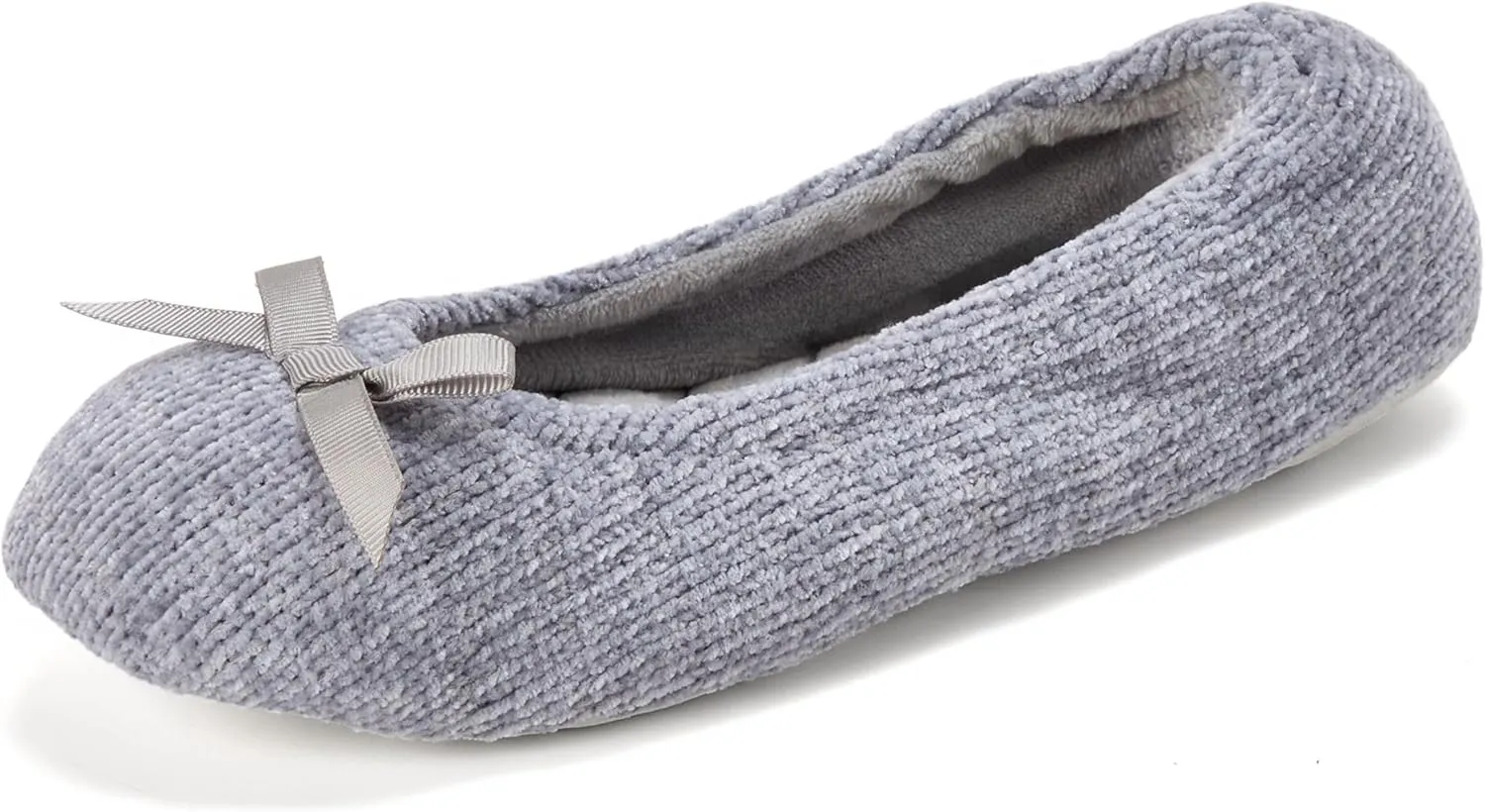 Dearfoams Women's Layla Ballerina with Suede Outsole Slipper