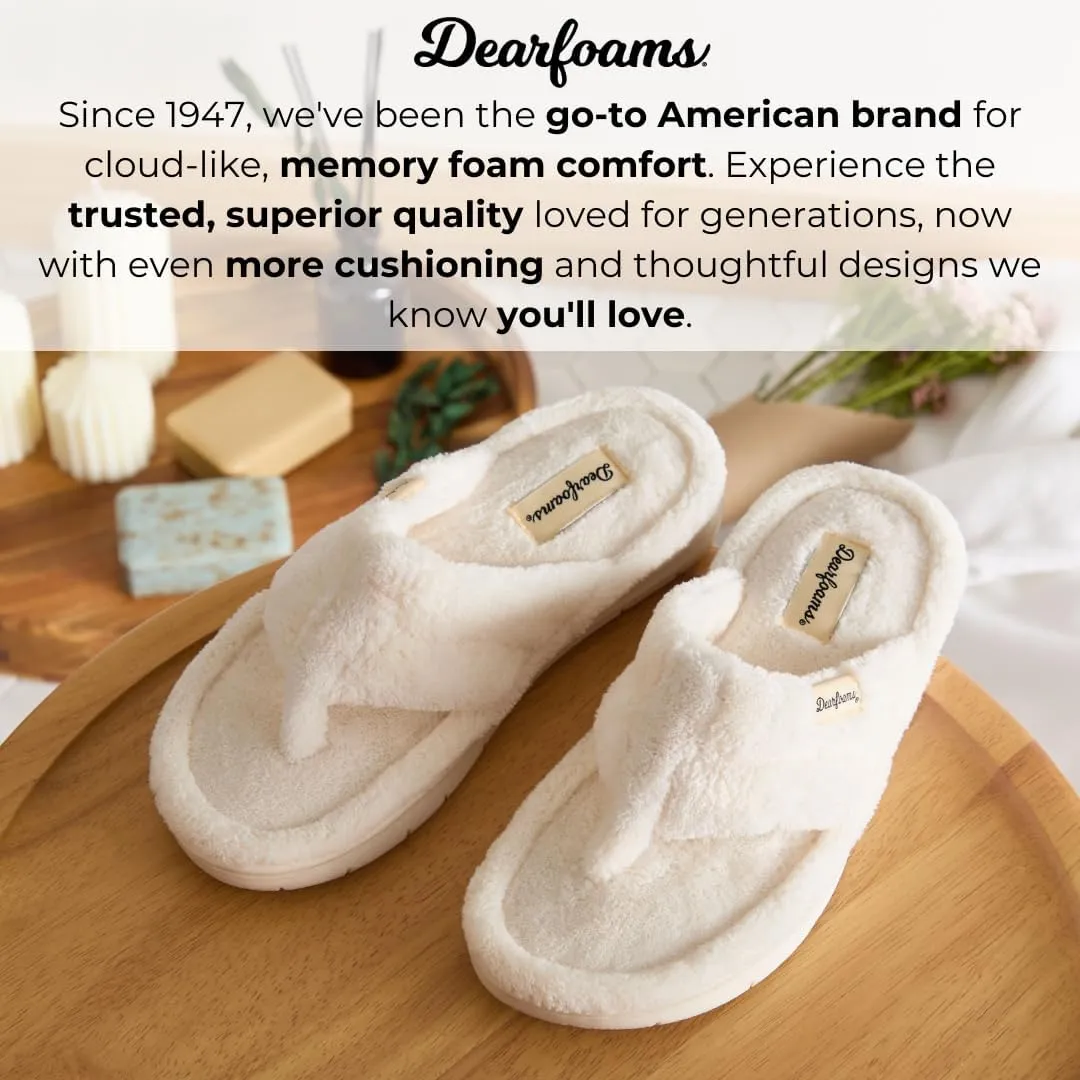 Dearfoams Women's Melanie Terry Thong Slipper
