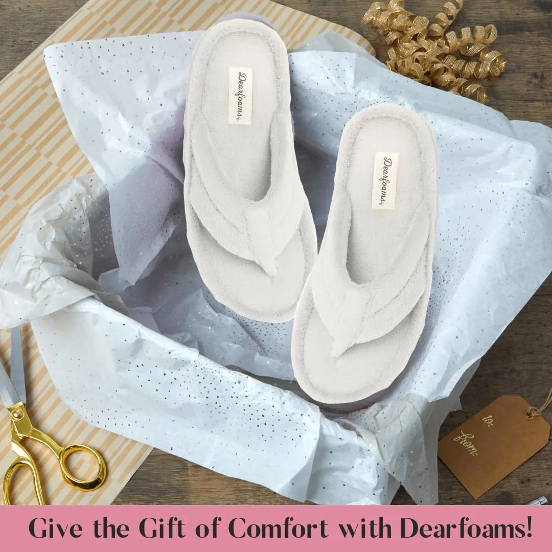 Dearfoams Women's Melanie Terry Thong Slipper