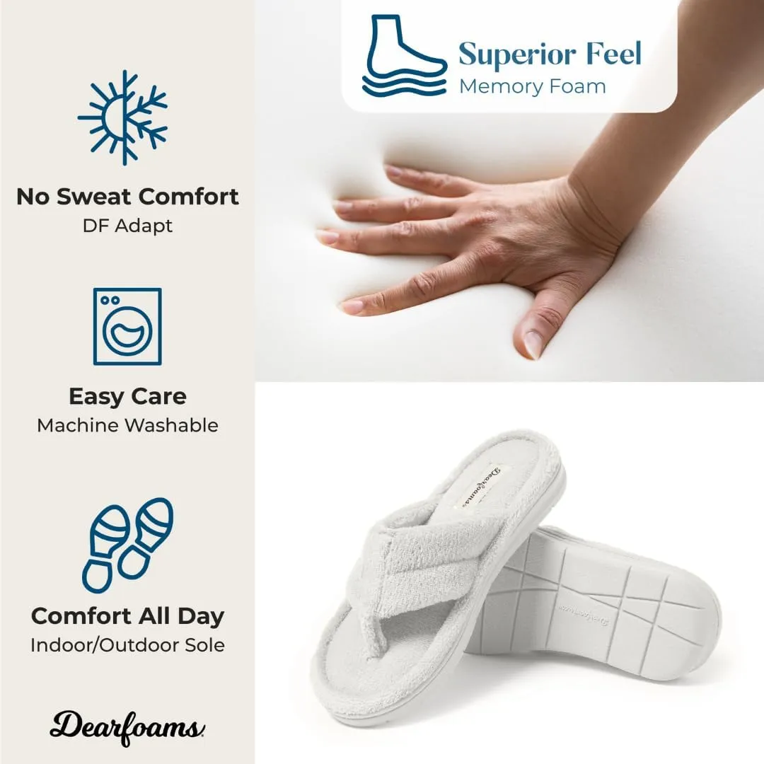 Dearfoams Women's Melanie Terry Thong Slipper