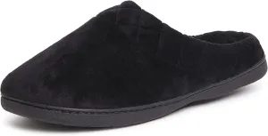 Dearfoams Women's Memory Foam Indoor Outdoor Darcy Velour Clog House Slipper with Wide Widths