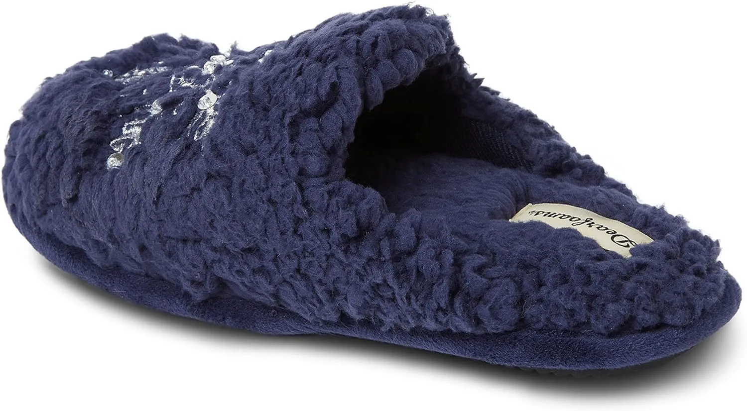 Dearfoams Women's Shay Giftable Holiday Themed Novelty Scuff Slipper