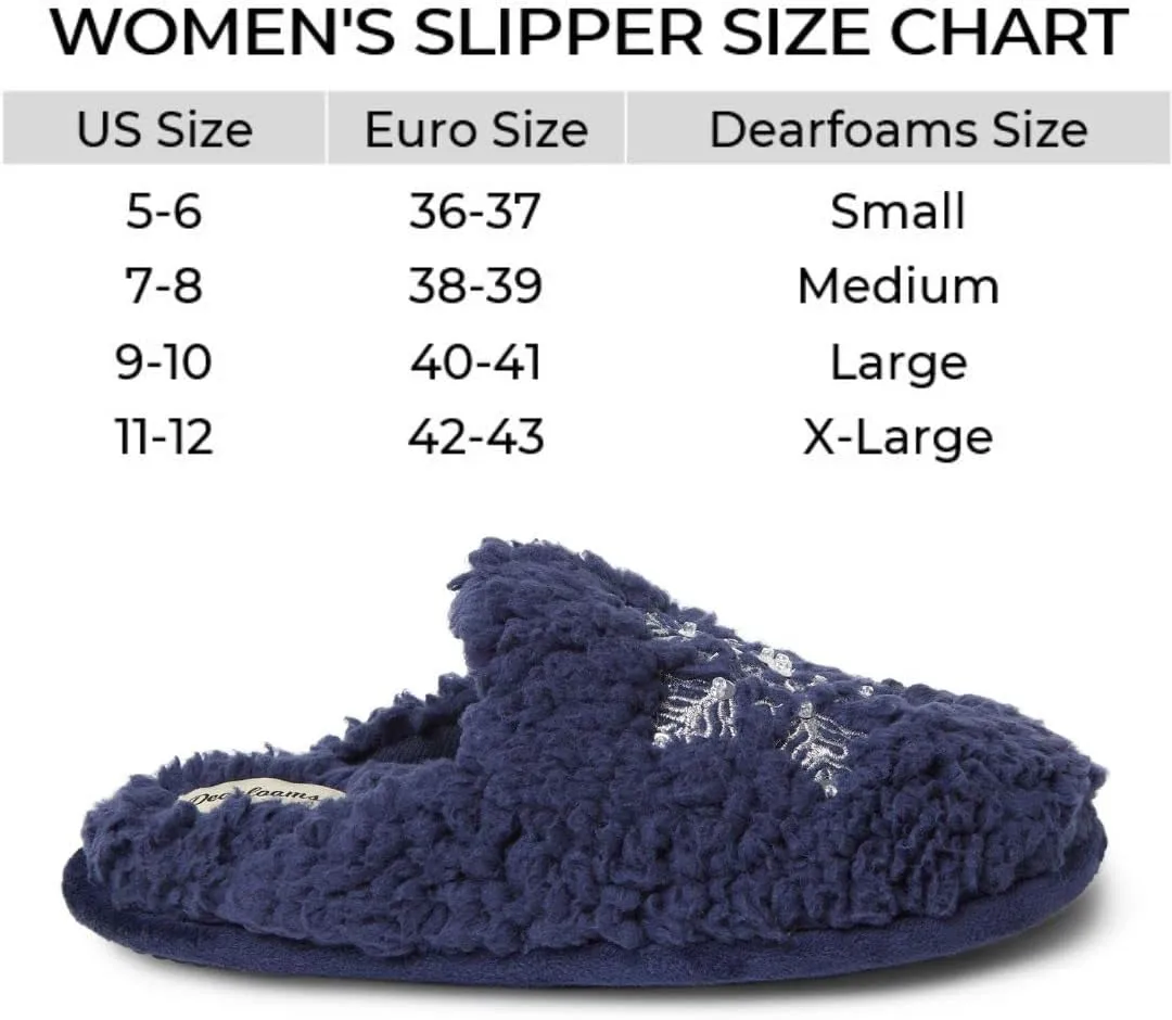 Dearfoams Women's Shay Giftable Holiday Themed Novelty Scuff Slipper