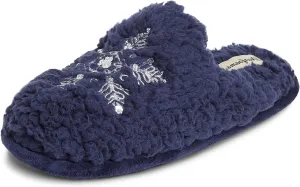 Dearfoams Women's Shay Giftable Holiday Themed Novelty Scuff Slipper