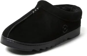Dearfoams Women's Suede Indoor Outdoor Slip on Memory Foam House Doreen Clog Slippers
